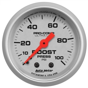 Autometer 4306 Ultra-Lite Mechanical Boost Gauge - All
