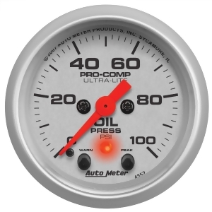 Autometer 4352 Ultra-Lite Electric Oil Pressure Gauge - All