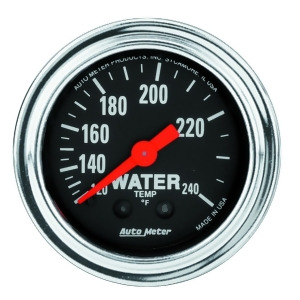Autometer 2433 Traditional Chrome Mechanical Water Temperature Gauge - All