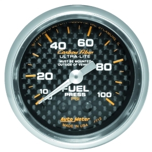 Autometer 4712 Carbon Fiber Mechanical Fuel Pressure Gauge - All