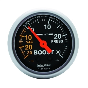 Autometer 3303 Sport-Comp Mechanical Boost/Vacuum Gauge - All
