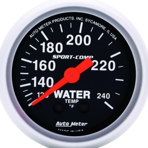 Autometer 3332 Sport-Comp Mechanical Water Temperature Gauge - All