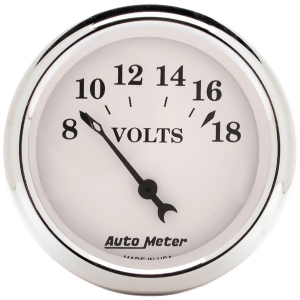 Autometer 1692 Old Tyme White Voltmeter Gauge - All