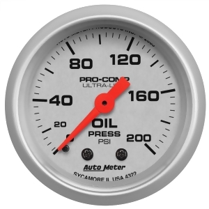Autometer 4322 Ultra-Lite Mechanical Oil Pressure Gauge - All