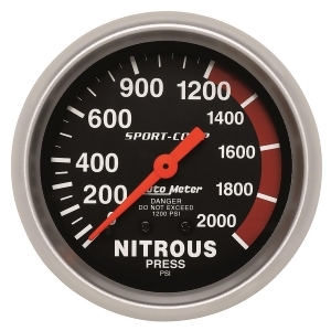 Autometer 3428 Sport-Comp Mechanical Nitrous Pressure Gauge - All