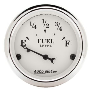 Autometer 1605 Old Tyme White Fuel Level Gauge - All