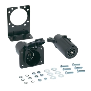 Hopkins 48465 7-Pole Round Connector Kit; Vehicle To Trailer Wiring Connector - All