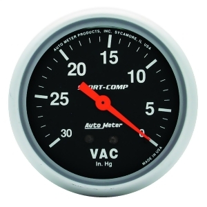 Autometer 3484 Sport-Comp Mechanical Vacuum Gauge - All