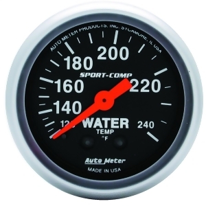 Autometer 3333 Sport-Comp Mechanical Water Temperature Gauge - All