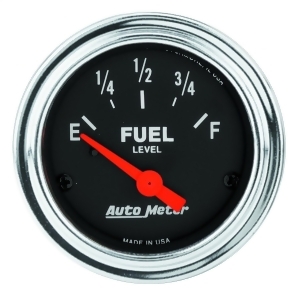 Autometer 2517 Traditional Chrome Electric Fuel Level Gauge - All