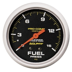 Autometer 5411 Pro-Comp Liquid-Filled Mechanical Fuel Pressure Gauge - All