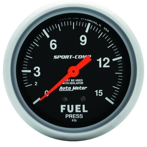 Autometer 3413 Sport-Comp Mechanical Fuel Pressure Gauge - All