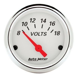 Autometer 1391 Arctic White Voltmeter Gauge - All