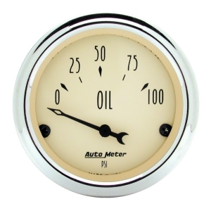 Autometer 1827 Antique Beige Oil Pressure Gauge - All