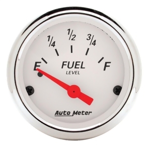 Autometer 1318 Arctic White Fuel Level Gauge - All