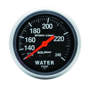 Autometer 3433 Sport-Comp Mechanical Water Temperature Gauge - All