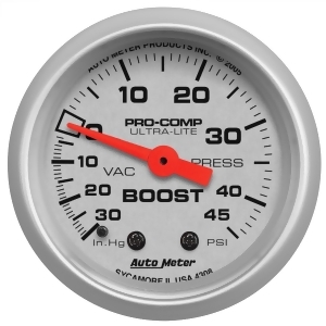 Autometer 4308 Ultra-Lite Mechanical Boost/Vacuum Gauge - All
