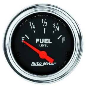 Autometer 2514 Traditional Chrome Electric Fuel Level Gauge - All