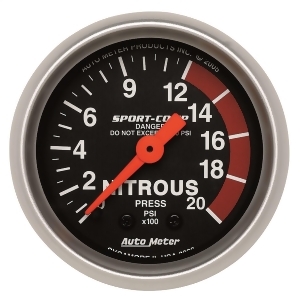 Autometer 3328 Sport-Comp Mechanical Nitrous Pressure Gauge - All