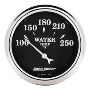 Autometer 1737 Old Tyme Black Water Temperature Gauge - All