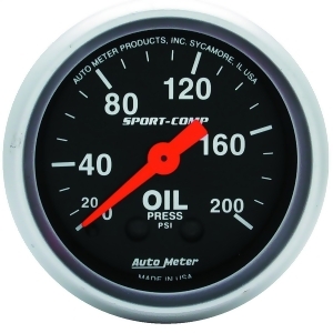 Autometer 3322 Sport-Comp Mechanical Oil Pressure Gauge - All