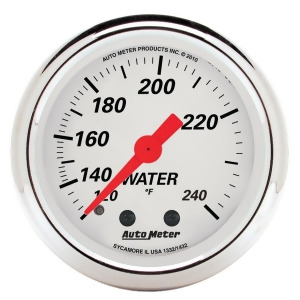 Autometer 1332 Arctic White Mechanical Water Temperature Gauge - All