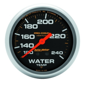 Autometer 5433 Pro-Comp Liquid-Filled Mechanical Water Temperature Gauge - All