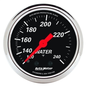 Autometer 1432 Designer Black Mechanical Water Temperature Gauge - All