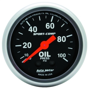 Autometer 3321 Sport-Comp Mechanical Oil Pressure Gauge - All