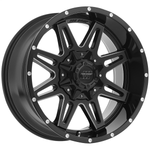 Pro Comp Alloy 8142-29526 Xtreme Alloys Series 8142 Gloss Black/Machined Finish - All