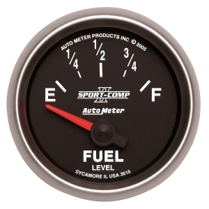 Autometer 3616 Sport-Comp Ii Electric Fuel Level Gauge - All