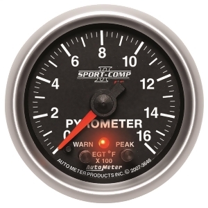 Autometer 3646 Sport-Comp Ii Electric Pyrometer Gauge Kit - All