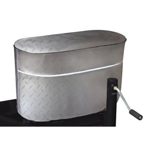 Adco 2713 Silver Double 30 Diamond Plated Steel Vinyl Propane Tank Cover - All