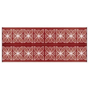 Camco 42832 Reversible Outdoor Mat 8' X 20' Burgundy Botanical - All