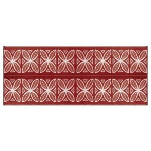 Camco 42832 Reversible Outdoor Mat 8' X 20' Burgundy Botanical - All