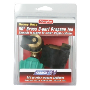 Camco 59133 Brass 90 Tee With 3 Ports - All