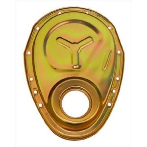 Milodon 65555 Gold Zinc Plated Reinforced Timing Cover For Small Block Chevy - All