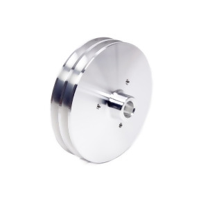 March Performance 522 Clear Powdercoat Aluminum 2-Groove Power Steering Pulley - All