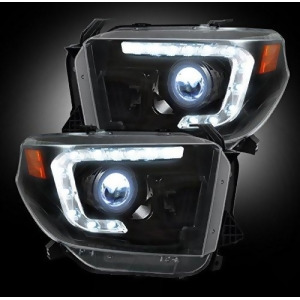 14-15 Tundra Projector Headlights W/ Ultra High Power Smooth Oled Halos Drl - All