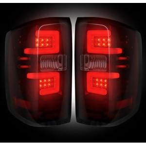 14-15 Silverado 3Rd Gen Led Tail Lights-dark Red Smoked Lens - All