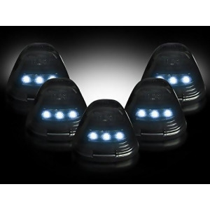 99-14 Superduty 5Pc Smoked Lens With White Leds-complete Cab Light Kit With All Wiring Hardware - All