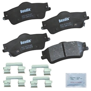 Bendix Cfc1352 Premium Copper Ceramic Brake Pad with Installation Hardware Rear - All