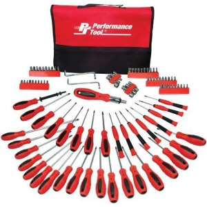 Performance Tool W1721 Screwdriver Set With Pouch 100-Piece - All