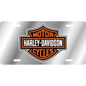 Harley-davidson 1901 Acrylic Mirror Tag Orange Bar Shield - All