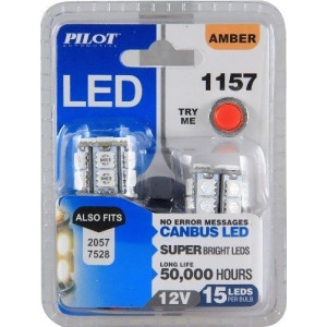Pilot Automotive Il-1157A-15 Amber 15-Smd Led Turn/Tail Light Bulb 2 Piece - All