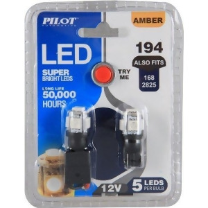 Pilot Automotive Il-194A-5 Amber 5-Smd Led Dome Light Bulb 2 Piece - All