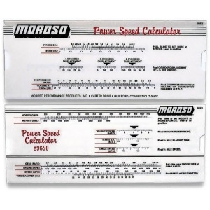 Moroso 89650 Power Speed Calculator - All