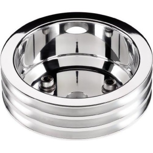 Billet Specialties 78230 Sbc 3 Grv Crank Pulley Lwp Polished - All