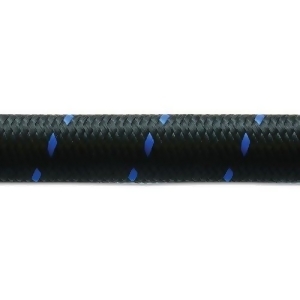 Vibrant Performance 11974B Nylon Braided Flex Hose 20ft Roll of Black Blue ; An Size 4; Hose Id 0.22 - All