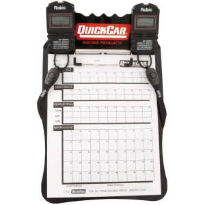 Quickcar Racing Products 51-052 Black Acrylic Clipboard Dual Timing System - All